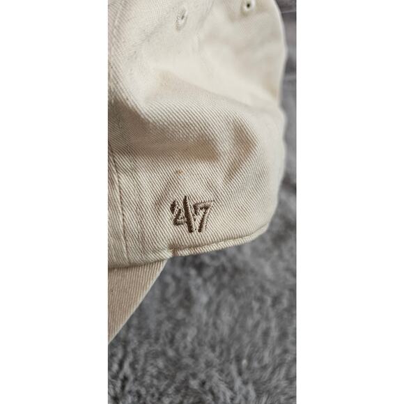 47 Brand NBA Boston Celtics Hat Clean Up Relaxed Cotton Twill Cream One Size Cap - Picture 3 of 6